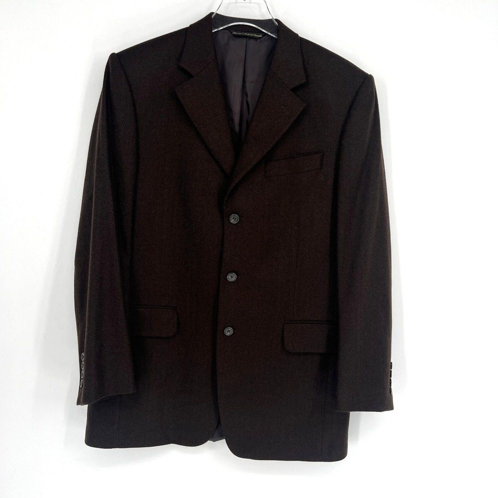 Vtg‎ Barneys New York Loro Piana Cashmere Blazer Mens 40 Brown Coat Jacket